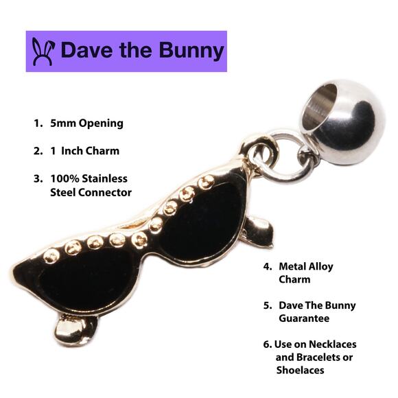 Elegant Glasses Charms - Mini Sunglasses Charm Jewelry - Sunglasses Accessory - Picture 2 of 4